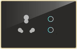 UwaTouch 2 Switch 1 Socket (16A Socket) Black