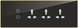 UwaTouch 2 Switch 3 Socket Black