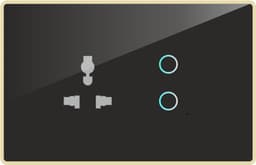 UwaTouch 2 Switch 1 Socket Black
