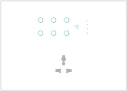 UwaTouch 6 Switch 1 Fan 1 Socket -12M White