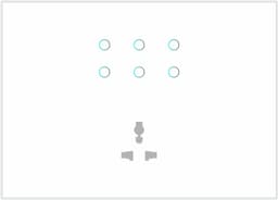 UwaTouch 6 Switch 1 Socket-12M White