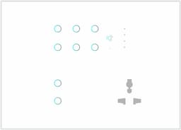 UwaTouch 8 Switch 1 Fan 1 Socket -12M White