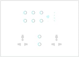 UwaTouch 8 Switch 1 Fan 2 Socket White