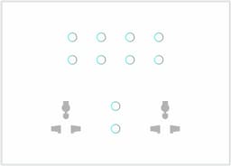 UwaTouch 10 Switch 2 Socket-12M White