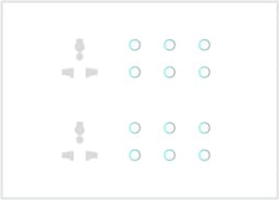 UwaTouch 12 Switch 2 Socket White