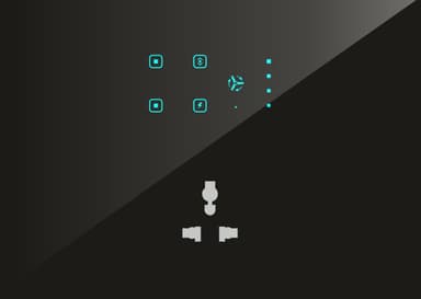 UwaTouch  2 switch,1 toway,1 heavy point ,1fanwith speed ,1plug 6A 8M